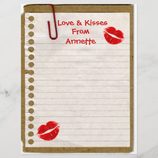 Liefde en kussen van... Cute Letterhead