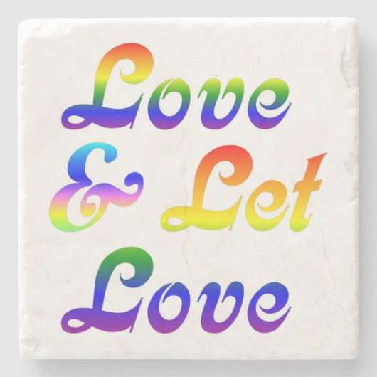 LIEFDE EN LAAT LIEFDE STENEN ONDERZETTER (Voorkant)
