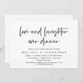 Liefde en lachen over bruiloftsrepetitie kaart (Voorkant / Achterkant)