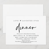 Liefde en lachen over eten, weduwen en repetitie kaart (Voorkant / Achterkant)