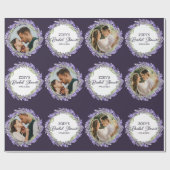 Liefde en Lavendel | Aangepast foto-Vrijgezellenfe Cadeaupapier (Vlak)