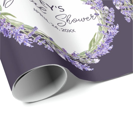 Liefde en Lavendel | Aangepast foto-Vrijgezellenfe Cadeaupapier (Rol Hoek)