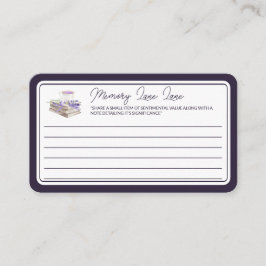 Liefde en Lavendel | Bericht over geheugenbaan Informatiekaartje