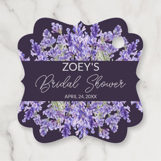 Liefde en Lavendel | Elegant bloemig Vrijgezellenf Bedankjes Labels (Achterkant)