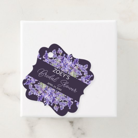 Liefde en Lavendel | Elegant bloemig Vrijgezellenf Bedankjes Labels (In situ)
