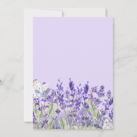 Liefde en Lavendel | Elegant bloemig Vrijgezellenf Kaart (Achterkant)