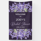 Liefde en Lavendel | Elegant bloemig Vrijgezellenf Spandoek (Verticaal)