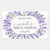 Liefde en Lavendel | Elegante bloem dank u gunst Rechthoekige Sticker (Voorkant)