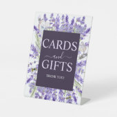 Liefde en Lavendel | Elegante bloemengeschenken &  Reclamebord Met Voetstuk (Voorkant)