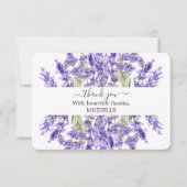 Liefde en Lavendel | Elegante bruids bedankkaart (Voorkant)