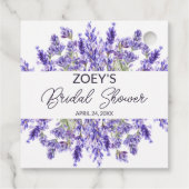 Liefde en Lavendel | Elegante Bruidsbruiloft met B Bedankjes Labels (Achterkant)