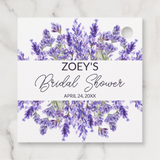 Liefde en Lavendel | Elegante Bruidsbruiloft met B Bedankjes Labels (Achterkant)