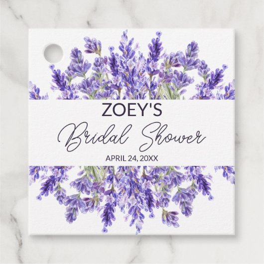 Liefde en Lavendel | Elegante Bruidsbruiloft met B Bedankjes Labels (Voorkant)