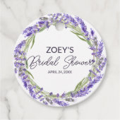 Liefde en Lavendel | Elegante Bruiloftsbrunch met  Bedankjes Labels (Voorkant)