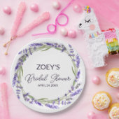 Liefde en Lavendel | Elegante Waterverf Bloemen Papieren Bordje (Feest)