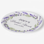 Liefde en Lavendel | Elegante Waterverf Bloemen Papieren Bordje (Gekanteld)