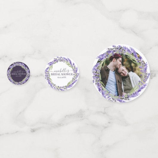 Liefde en Lavendel | Moderne Bloemen in Waterverf Confetti (Voorkanten)