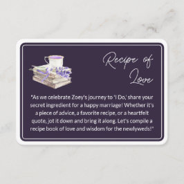 Liefde en Lavendel | Recept van Liefde Informatiekaartje