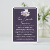 Liefde en Lavendel | Tijdcapsuleschatten Informatiekaartje (Staand voorkant)