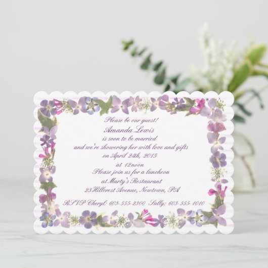 Liefde en lavender kaart (Staand voorkant)