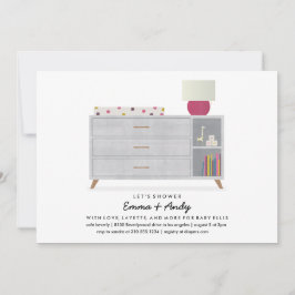 Liefde en Layette Baby Shower-uitnodigingen Kaart