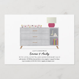 Liefde en Layette Baby Shower-uitnodigingen Kaart