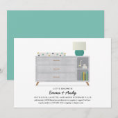 Liefde en Layette Baby Shower-uitnodigingen Kaart (Voorkant / Achterkant)