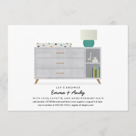 Liefde en Layette Baby Shower-uitnodigingen Kaart