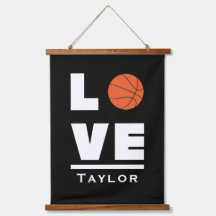 Liefde en leef basketbalsporten fan custom naam