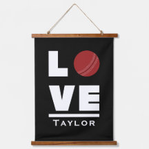 Liefde en leef Cricket sport fan eigen naam