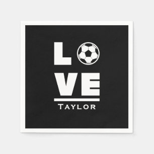 Liefde en Leef Voetbal Sport Fan Servet