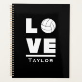 Liefde en Leef Volleybal Sport Fan Aangepaste Naam Planner (Voorkant)