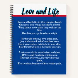 Liefde en Leven Gedicht Notitieboek