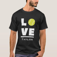 Liefde en leven tennis sport fan aangepaste naam