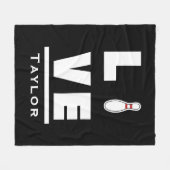 Liefde en levende tenpin Bowling Bowler Sports Fan Fleece Deken (Voorkant (Horizontaal))