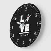 Liefde en levende tenpin Bowling Bowler Sports Fan Grote Klok (Hoek)