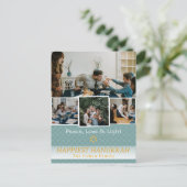 Liefde en Licht | Chanoeka familie foto Collage Feestdagenkaart (Staand voorkant)