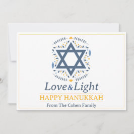 Liefde en Licht | Chanoeka familie fotocollage Feestdagenkaart