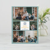 Liefde en Licht | Chanoeka familie fotocollage Feestdagenkaart (Staand voorkant)