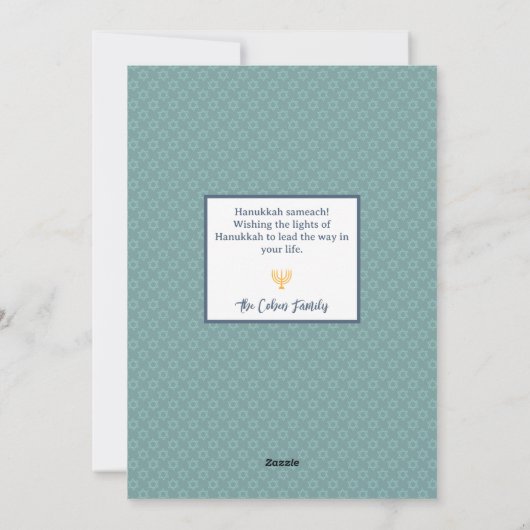 Liefde en Licht | Chanoeka familie fotocollage Feestdagenkaart (Achterkant)