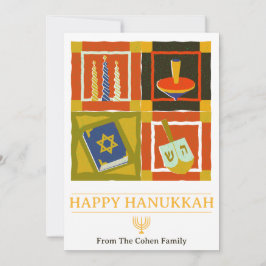 Liefde en Licht | Eenvoudige Chanoeka familie foto Feestdagenkaart