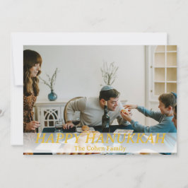 Liefde en Licht | Eenvoudige Chanoeka familie foto Feestdagenkaart