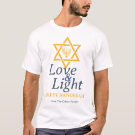 Liefde en Licht | Eenvoudige Chanoeka familie T-shirt