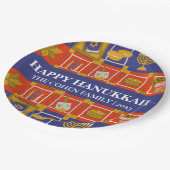 Liefde en Licht | Eenvoudige Elegante Chanoeka fam Papieren Bordje (Gekanteld)