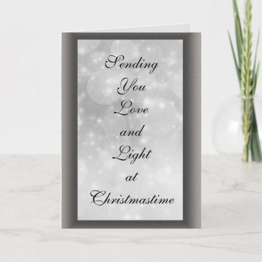 Liefde en licht feestdagen kaart (Voorkant)