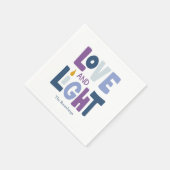 "Liefde en Licht" Happy Chanoeka Custom Servet (Hoek)