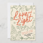 Liefde en licht Kerst en Vakantie Kaart (Voorkant)