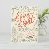 Liefde en licht Kerst en Vakantie Kaart (Staand voorkant)