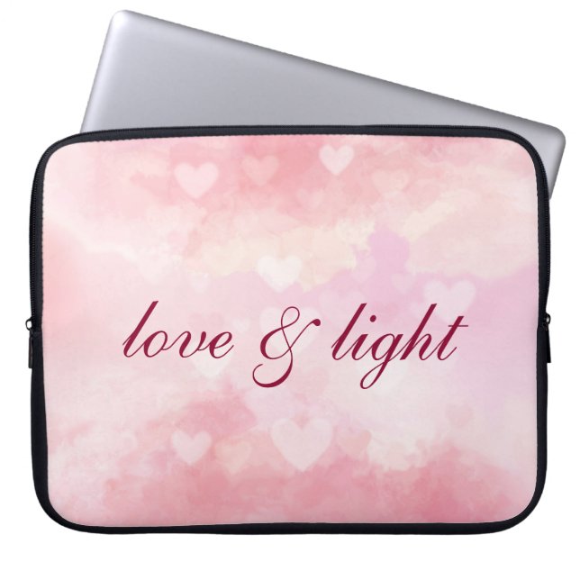 Liefde en licht laptop sleeve (Voorkant)