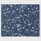 Liefde en licht | Lovely Navy Blue Bokeh Hanukkah Cadeaupapier (Vlak)